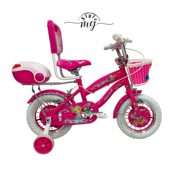 دوچرخه کودک دخترانه صورتی سایز طوقه 12 - Image 1