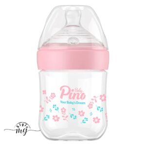 شیشه شیر پینو بیبی مدل Natural sense کد S 0-6 گنجایش 150 میلی لیتر