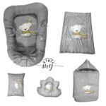 سرویس خواب نوزاد مدل خرس شالدار کد 1 مجموعه 5 عددی - Image 2
