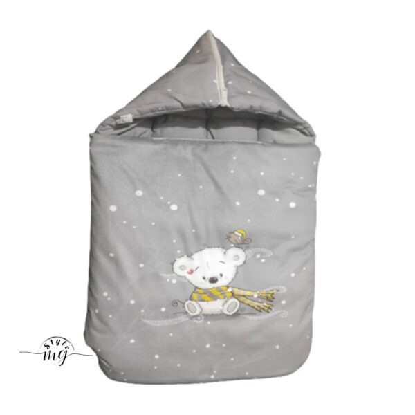 سرویس خواب نوزاد مدل خرس شالدار کد 1 مجموعه 5 عددی - Image 4