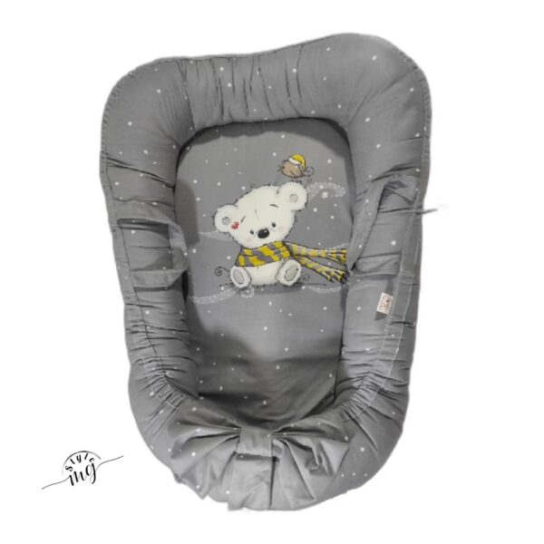 سرویس خواب نوزاد مدل خرس شالدار کد 1 مجموعه 5 عددی - Image 1