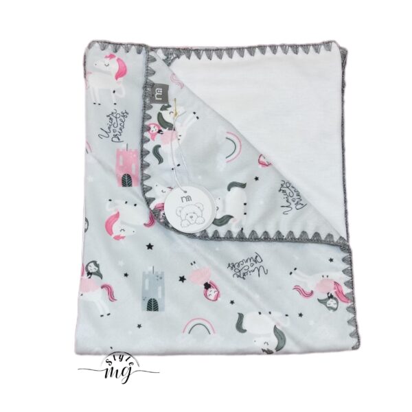 پتو نوزاد مادرکر مدل دختر و اسب سایز 80x80 سانتی متر - Image 3