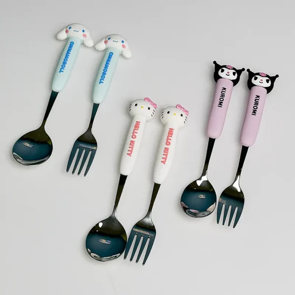 قاشق و چنگال فانتزی کودک کرومی کد SP343 - Image 1