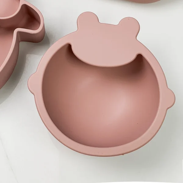 ست ظرف غذا کودک سیلیکونی همراه پیشبند مدل گوسفند کد M224 - Image 2