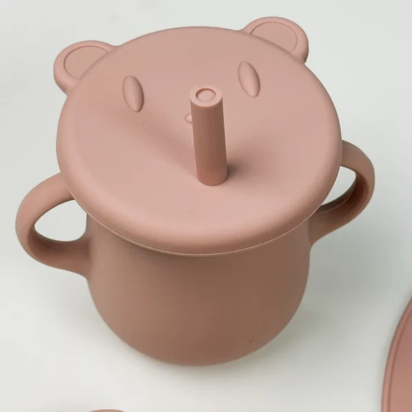 ست ظرف غذا کودک سیلیکونی همراه پیشبند مدل گوسفند کد M224 - Image 4