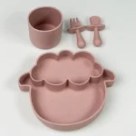 ست ظرف غذا کودک سیلیکونی مدل گوسفند کد M228