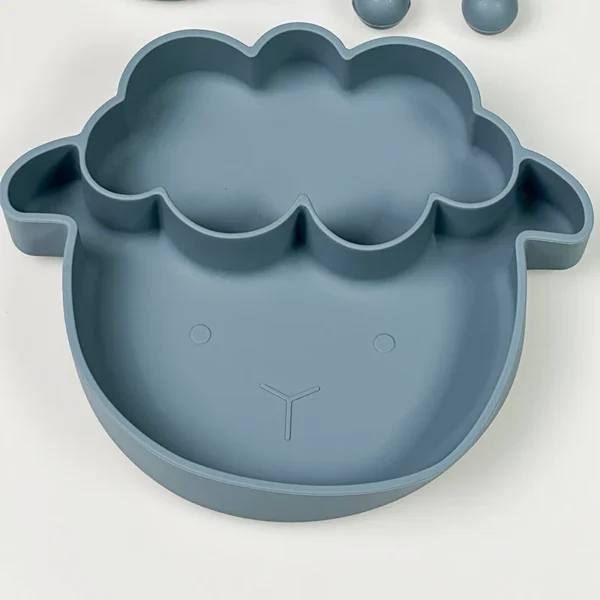 ست ظرف غذا کودک سیلیکونی مدل گوسفند کد M228 - Image 3