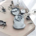 ست ظرف غذا کودک سیلیکونی همراه پیشبند مدل گوسفند کد M224 - Image 7