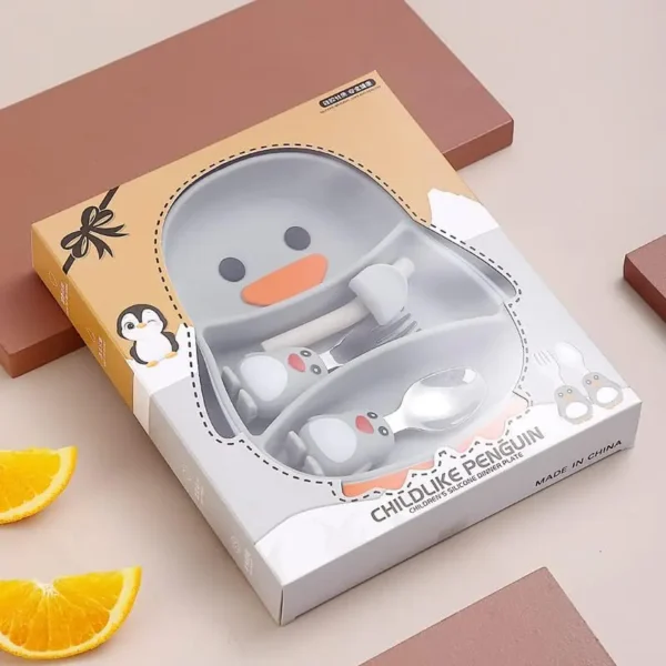 ظرف غذا کودک سیلیکونی مدل پنگوئن کد JH8004 - Image 3