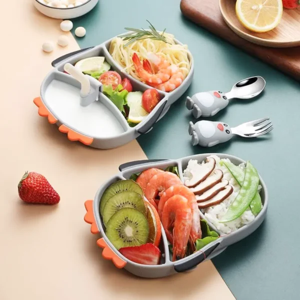 ظرف غذا کودک سیلیکونی مدل پنگوئن کد JH8004 - Image 2