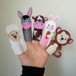 عروسک انگشتی نمدی طرح حیوانات جنگل مجموعه 20 عددی - Image 4