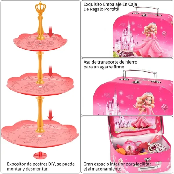 اسباب بازی ست عصرانه خوری فلزی کیفی طرح پرنسس - Image 6