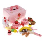 اسباب بازی چوبی ست عصرانه خوری همراه با رولت و میوه - Image 2