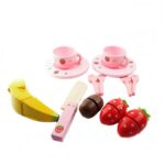 اسباب بازی چوبی ست عصرانه خوری همراه با رولت و میوه - Image 5