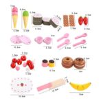 اسباب بازی چوبی ست عصرانه خوری همراه با رولت و میوه - Image 9