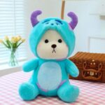 عروسک مدل خرس دو چهره طرح سالیوان ارتفاع 25 سانتی متر