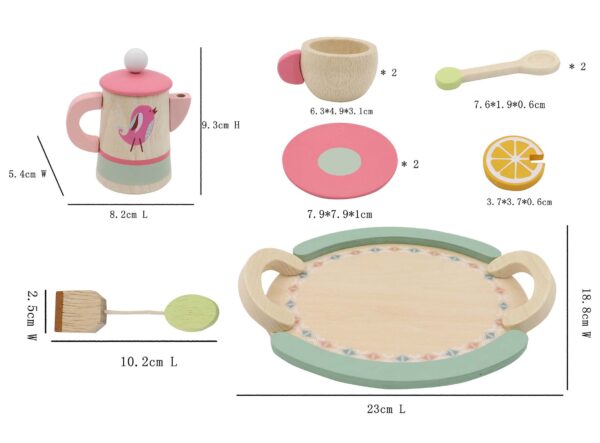 ست چای خوری اسباب بازی چوبی برند پیکاردو مخصوص کودک - Image 4