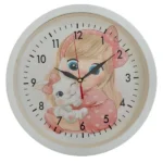 ساعت دیواری اتاق کودک مدل عروسک وگربه فانتزی