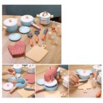 ست قابلمه و ظروف آشپزخانه چوبی کودک - Image 6