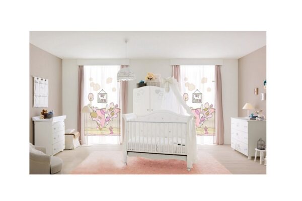 پرده اتاق کودک Saint Clairطرح مزرعه شاد بیمبی تصویری رنگ صورتی - Image 1