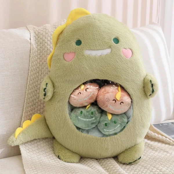 عروسک بالشتی طرح دایناسور  مدل بچه دار - Image 1