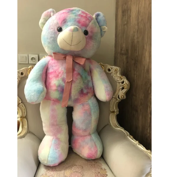 عروسک طرح خرس مدل رنگین کمان ارتفاع 125 سانتی متر - Image 1