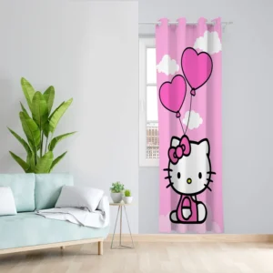 پرده طرح کیتی دخترانه اتاق کودک برند هازان