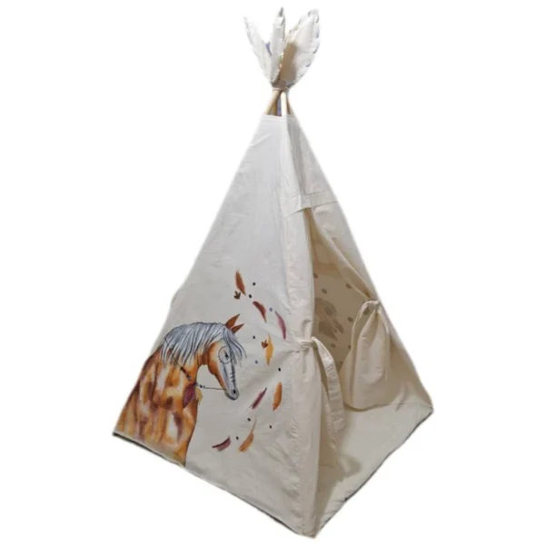 چادر بازی مخصوص کودک طرح سرخپوستی مدل اسب فانتزی - Image 1