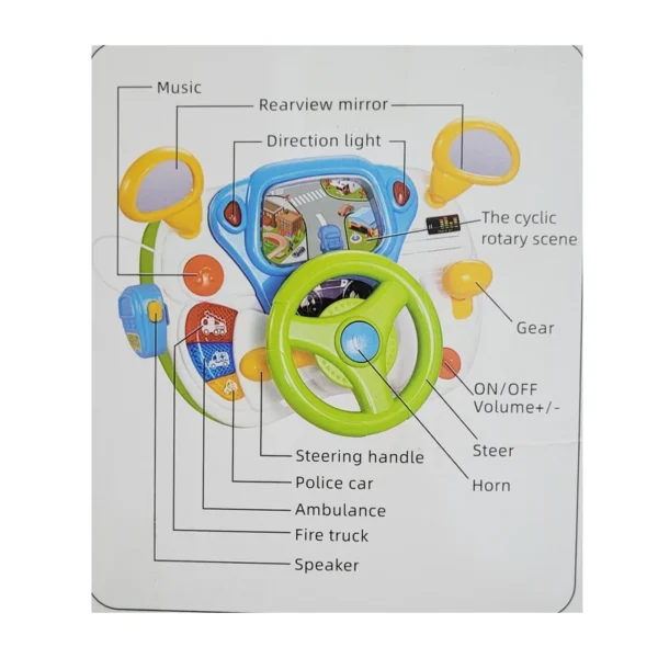 اسباب بازی فرمان موزیکال جادویی کد 454511: هیجان رانندگی برای کودکان - Image 2