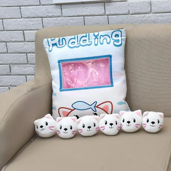 عروسک  بالشتی مدل گربه بازیگوش مجموعه 7 عددی - Image 1