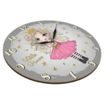 ساعت دیواری فانتزی کودک طرح دختر مو فرفری - Image 2