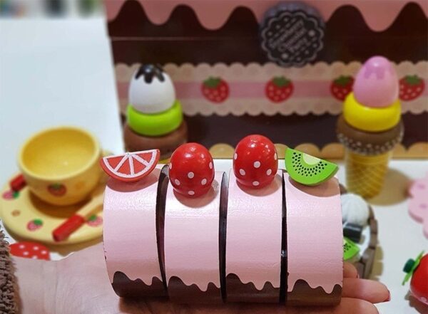 ست چای خوری اسباب بازی چوبی کودک - Image 5