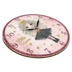 ساعت دیواری فانتزی کودک طرح دختر مو فرفری - Image 3