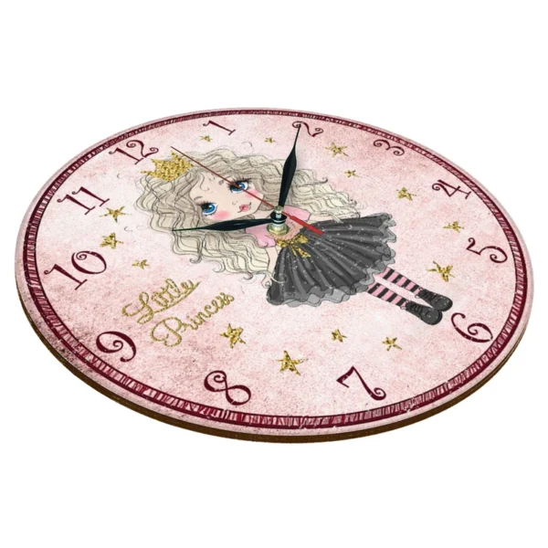 ساعت دیواری فانتزی کودک طرح دختر مو فرفری - Image 3