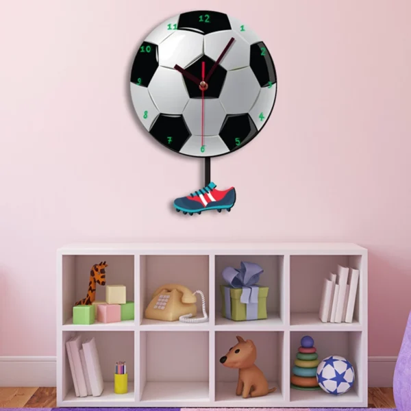 ساعت دیواری فانتزی کودک باروچین مدل توپ فوتبال - Image 3