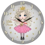 ساعت دیواری فانتزی کودک طرح دختر مو فرفری - Image 3
