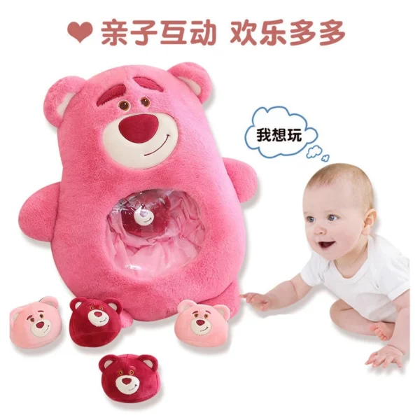 عروسک طرح خرس لوتسو بالشتی مدل بچه دار کد JI110 ارتفاع 50 سانتی‌متر - Image 2