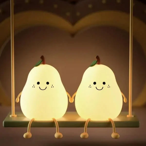 چراغ خواب کودک با طراحی بامزه گلابی روشنایی ملایم  مدل L40 - Image 4