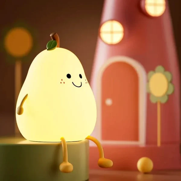 چراغ خواب کودک با طراحی بامزه گلابی روشنایی ملایم  مدل L40 - Image 2