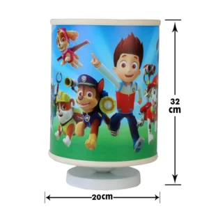 آباژور رومیزی کودک با طرح محبوب کارتونی سگ‌های نگهبان