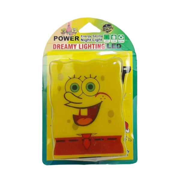 چراغ خواب کودک مدل باب اسفنجی با نورپردازی شاد کد 2024 - Image 3