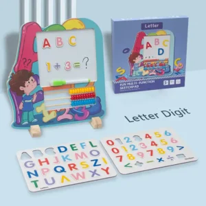 "الفبا و نقاشی: پازل و تخته چوبی حروف"