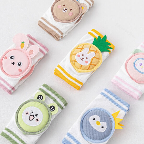 زانوبند کد  130 Baby Kneepad نخی محافظ دار نوزاد طرح حیوانات - Image 7