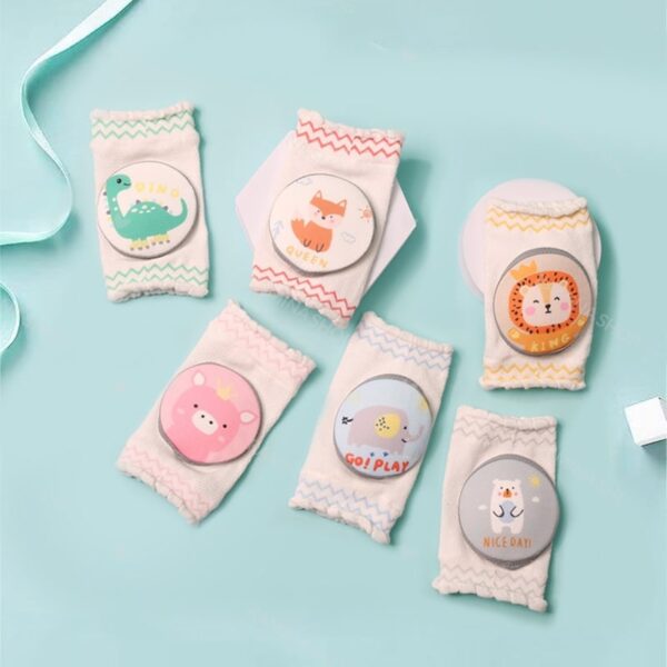 زانوبند نخی محافظ دار Kids Socks مخصوص نوزاد شش طرح حیوانات - Image 1
