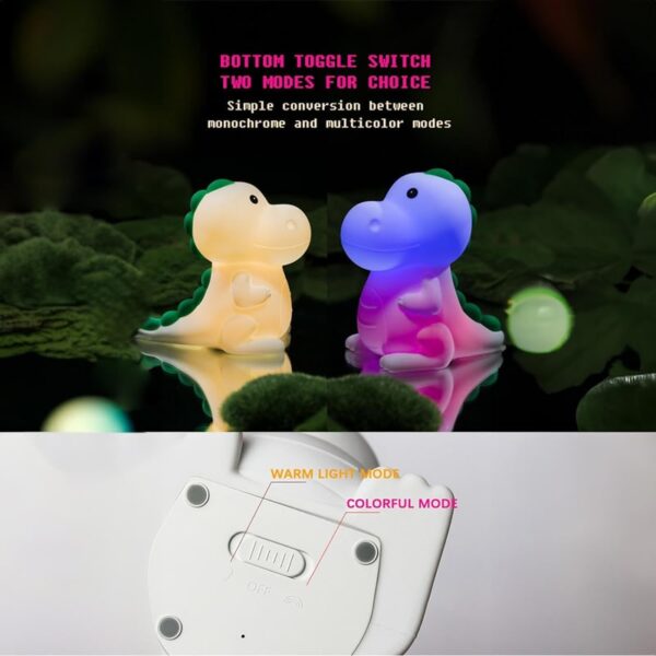 چراغ خواب فانتزی اتاق کودک طرح دایناسور - Image 5