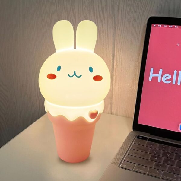 چراغ خواب کودک مدل بستنی خرگوشی دوست‌داشتنی فانتزی - Image 6