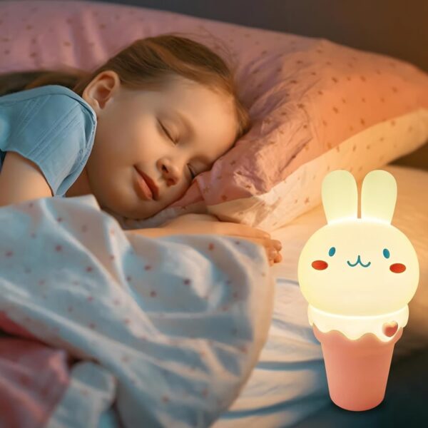 چراغ خواب کودک مدل بستنی خرگوشی دوست‌داشتنی فانتزی - Image 3