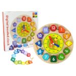 اسباب بازی ساعت آموزشی چوبی نخ کش - Image 2