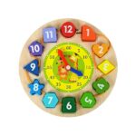اسباب بازی ساعت آموزشی چوبی نخ کش