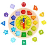 اسباب بازی ساعت آموزشی چوبی نخ کش - Image 3